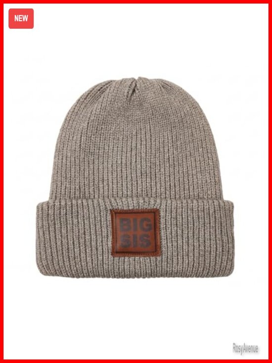 BIG SIS LIL SIS Matching Beanie Set - Acrylic Slouchy Knit Hat 2-Pack